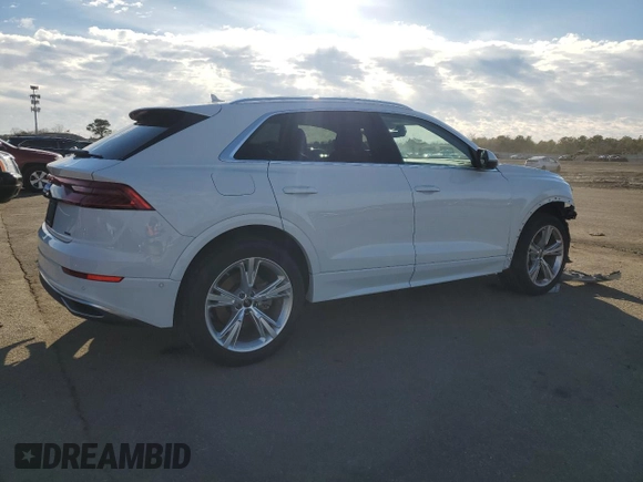 2023 Audi Q8 Premium with VIN WA1AVBF11PD024709, listed as a Copart auction lot 86481534 with 22,507 mi miles and Salvage title. Bid and sale history available at DreamBid. Image 3.