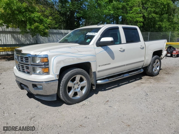 2014 Chevrolet Silverado 1500 LT with VIN 3GCPCREC1EG496054, listed as a Copart auction lot 52171575 with 136,299 mi miles and Salvage Title. Bid and sale history available at carsss.com. Image 1.