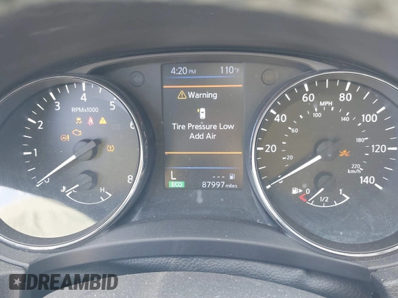 2018 Nissan Rogue SV with VIN 5N1AT2MT2JC702411, listed as a IAAI auction lot 41860534 with 87,997 mi miles and . Bid and sale history available at carsss.com. Image 7.