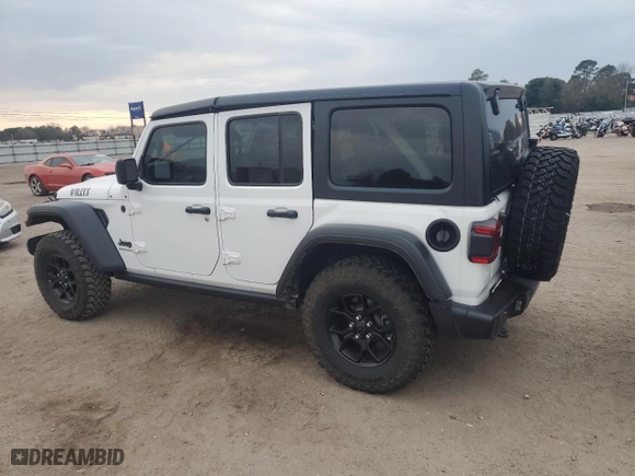 2024 Jeep Wrangler Sport with VIN 1C4PJXDG5RW319108, listed as a Copart auction lot 44982665 with 13,472 mi miles and Salvage Title. Bid and sale history available at carsss.com. Image 2.