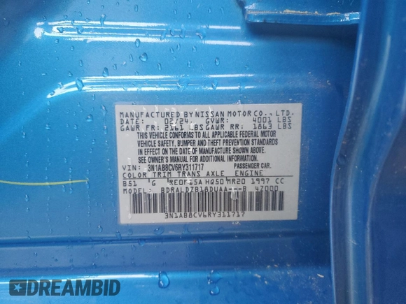 2024 Nissan Sentra SV with VIN 3N1AB8CV6RY311717, listed as a Copart auction lot 63806895 with 14,109 mi miles and Clean title. Bid and sale history available at DreamBid. Image 12.