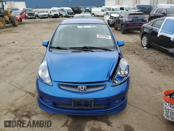 2007 Honda Fit Sport z VIN JHMGD38687S037470, wystawiony jako Copart lot #58797805 z przebiegiem 146 889 mil mil oraz Czysty tytuł • Clean title. Historia ofert i sprzedaży dostępna na DreamBid. Obrazek 5.