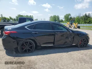 2017 Genesis G80 Ultimate z VIN KMHGN4JF8HU214213, wystawiony jako Copart lot #60082845 z przebiegiem 110 047 mil mil oraz Szkoda całkowita • Salvage title. Historia ofert i sprzedaży dostępna na DreamBid. Obrazek 3.