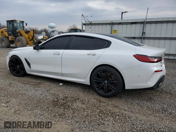 2020 BMW 8 Series M850i with VIN WBAGV8C00LCD80972, listed as a Copart auction lot 46907745 with Not provided miles and Salvage title. Bid and sale history available at DreamBid. Image 2.