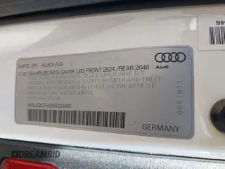 2021 Audi A5 Sportback Premium Plus with VIN WAUCBCF56MA020486, listed as a IAAI auction lot 41486099 with 91,892 mi miles. Bid and sale history available at carsss.com. Image 9.