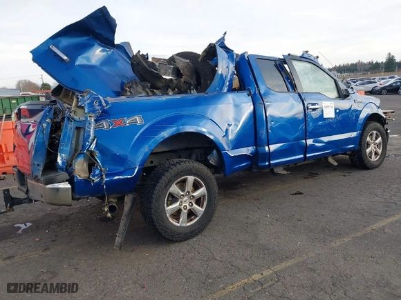 2018 Ford F-150 XL with VIN 1FTFX1E59JKF82475, listed as a IAAI auction lot 40989734 with 1 mi miles. Bid and sale history available at carsss.com. Image 4.