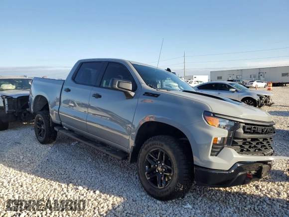 2024 Chevrolet Silverado 1500 Custom Trail Boss with VIN 3GCPDCEK1RG151825, listed as a Copart auction lot 80678954 with 5,257 mi miles and Salvage Title. Bid and sale history available at carsss.com. Image 4.