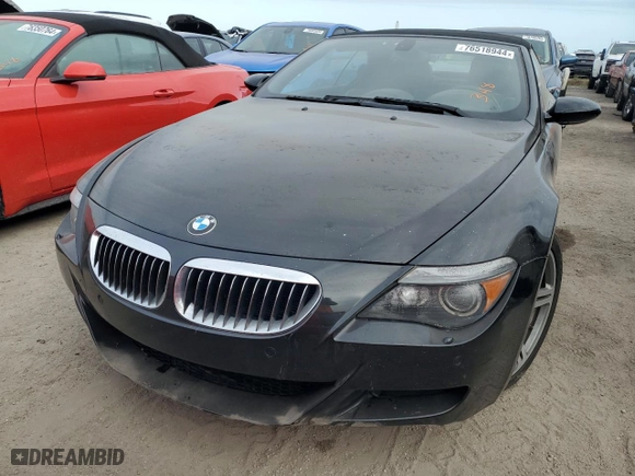 2007 BMW 6 Series M6 with VIN WBSEK93557CY78925, listed as a Copart auction lot 76518944 with 0 mi miles and Salvage Title. Bid and sale history available at carsss.com. Image 5.