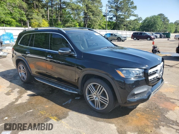 2020 Mercedes-Benz GLS with VIN 4JGFF5KE9LA176361, listed as a Copart auction lot 53380425 with 77,996 mi miles and Salvage Title. Bid and sale history available at carsss.com. Image 4.