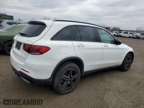 2021 Mercedes-Benz GLC 300 with VIN W1N0G8EB0MV264079, listed as a Copart auction lot 84790434 with 77,651 mi miles and Clean title. Bid and sale history available at DreamBid. Image 3.