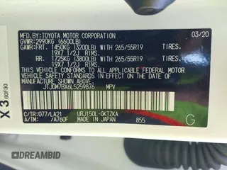 2020 Lexus GX 460 Luxury with VIN JTJGM7BX6L5259876, listed as a IAAI auction lot 42108277 with 58,640 mi miles and . Bid and sale history available at DreamBid. Image 9.