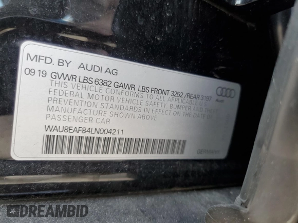 2020 Audi A8 z VIN WAU8EAF84LN004211, wystawiony jako Copart lot #53280765 z przebiegiem 66 930 mil mil oraz Szkoda całkowita • Salvage title. Historia ofert i sprzedaży dostępna na DreamBid. Obrazek 12.