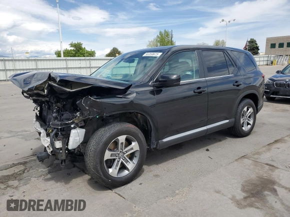 2023 Honda Pilot EX-L z VIN 5FNYG1H47PB033195, wystawiony jako Copart lot #55359975 z przebiegiem Nie podano mil oraz Szkoda całkowita • Salvage title. Historia ofert i sprzedaży dostępna na DreamBid. Obrazek 1.