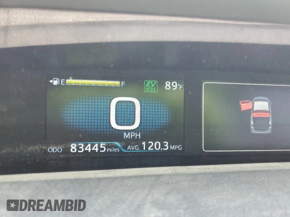 2021 Toyota Prius LE z VIN JTDKAMFPXM3174518, wystawiony jako Copart lot #58854495 z przebiegiem 83 445 mil mil oraz Szkoda całkowita • Salvage title. Historia ofert i sprzedaży dostępna na DreamBid. Obrazek 9.