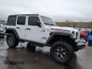 2020 Jeep Wrangler Unlimited Rubicon z VIN 1C4HJXFN1LW335751, wystawiony jako Copart lot #54242215 z przebiegiem 74 961 mil mil oraz Szkoda całkowita • Salvage title. Historia ofert i sprzedaży dostępna na DreamBid. Obrazek 4.