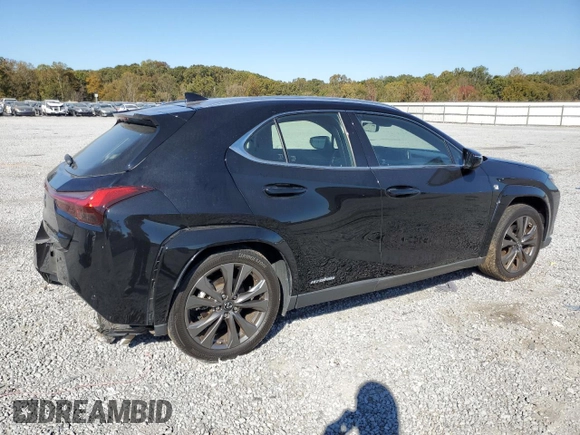 2022 Lexus UX 250h F Sport with VIN JTHR9JBH6N2060302, listed as a Copart auction lot 77128664 with 46,532 mi miles and Salvage Title. Bid and sale history available at DreamBid. Image 3.
