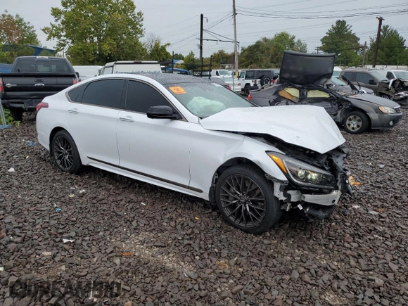 2018 Genesis G80 3.3T Sport with VIN KMHGN4JB3JU248921, listed as a Copart auction lot 71305654 with 73,718 mi miles and Salvage Title. Bid and sale history available at carsss.com. Image 4.