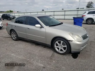 2003 Infiniti G35 w/Leather with VIN JNKCV51EX3M314563, listed as a Copart auction lot 72418514 with 218,606 mi miles and Salvage Title. Bid and sale history available at DreamBid. Image 4.