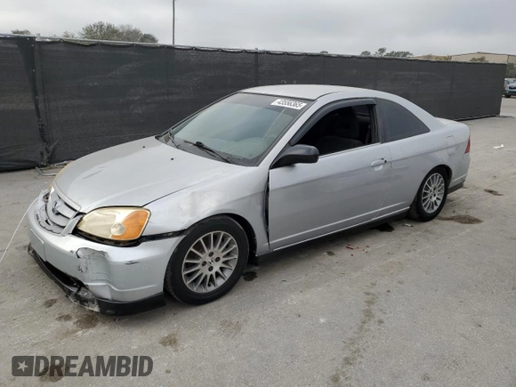 2003 Honda Civic LX with VIN 1HGEM21523L010596, listed as a Copart auction lot 43556365 with 171,154 mi miles and Salvage Title. Bid and sale history available at DreamBid. Image 1.