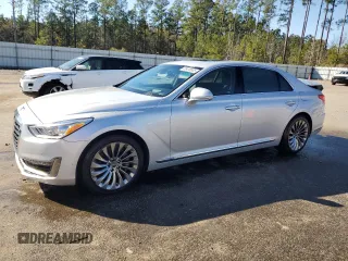 2017 Genesis G90 3.3T Premium with VIN KMHG34JA6HU033590, listed as a Copart auction lot 88418805 with 114,538 mi miles and Salvage Title. Bid and sale history available at carsss.com. Image 1.