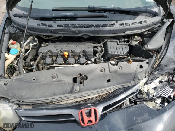 2008 Honda Civic Cpe EX with VIN 2HGFG12818H545082, listed as a Copart auction lot 88883845 with 210,203 mi miles and Salvage Title. Bid and sale history available at carsss.com. Image 12.