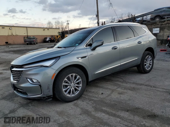 2023 Buick Enclave Essence with VIN 5GAEVAKW5PJ181651, listed as a Copart auction lot 86340304 with 27,265 mi miles and Salvage Title. Bid and sale history available at carsss.com. Image 1.