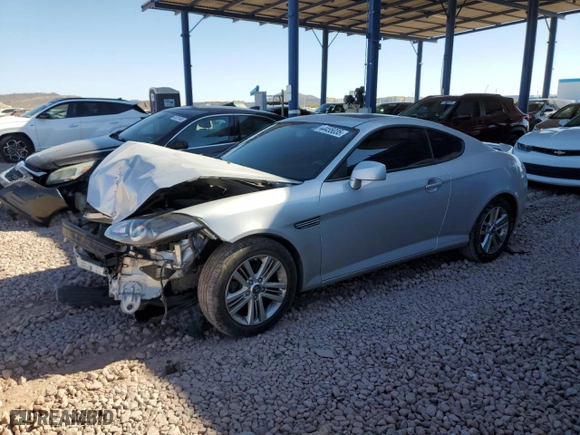 2008 Hyundai Tiburon GS with VIN KMHHM66D48U285161, listed as a Copart auction lot 44455035 with 43,780 mi miles and Salvage Title. Bid and sale history available at carsss.com. Image 1.