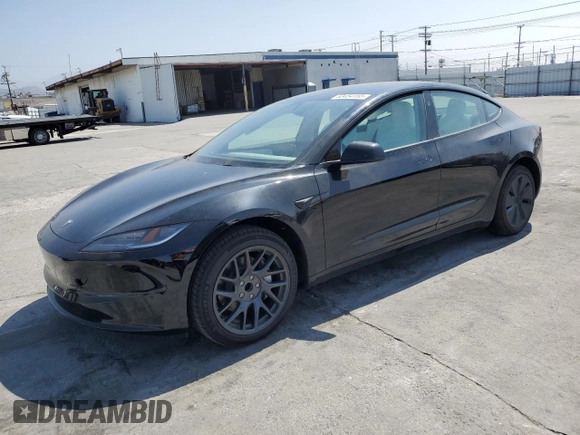 2025 Tesla Model 3 Long Range with VIN 5YJ3E1EA8SF918928, listed as a Copart auction lot 53454155 with 2,061 mi miles and Salvage title. Bid and sale history available at DreamBid. Image 1.