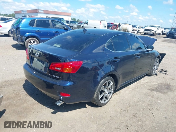 2008 Lexus IS 250 with VIN JTHCK262685018978, listed as a IAAI auction lot 39742295 with 1 mi miles. Bid and sale history available at carsss.com. Image 4.