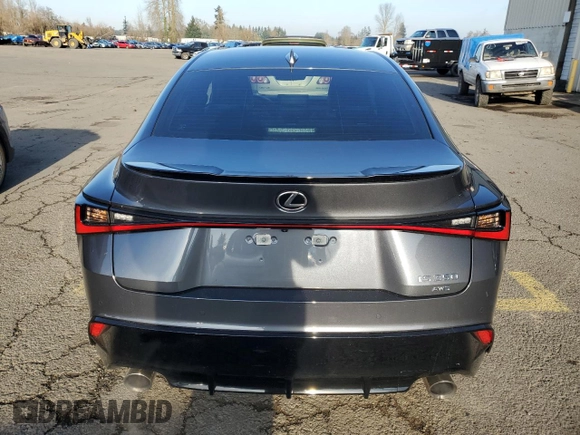 2024 Lexus IS 350 F Sport with VIN JTHGZ1E29R5033467, listed as a Copart auction lot 84226104 with 6,999 mi miles and Salvage title. Bid and sale history available at DreamBid. Image 6.