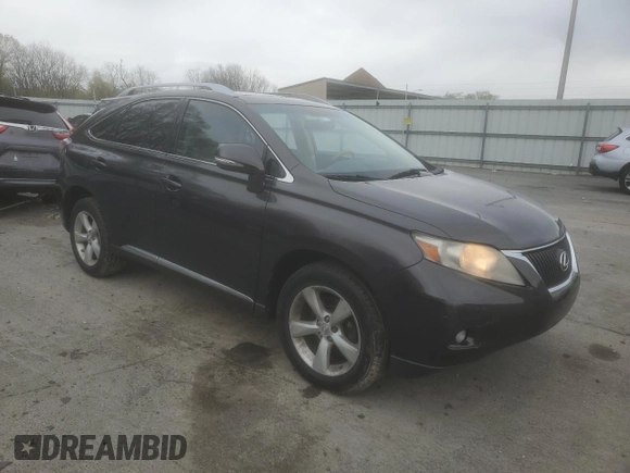 2010 Lexus RX 350 with VIN 2T2BK1BA6AC062908, listed as a Copart auction lot 52739005 with 124,793 mi miles and Salvage Title. Bid and sale history available at DreamBid. Image 4.