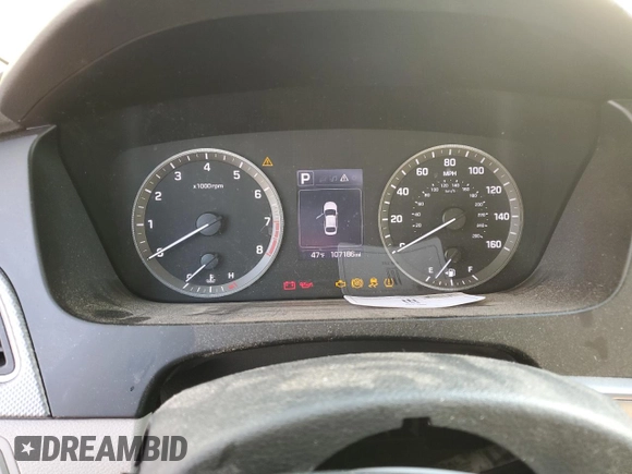 2016 Hyundai Sonata SE with VIN 5NPE24AF7GH360731, listed as a Copart auction lot 42288385 with 107,186 mi miles and Salvage Title. Bid and sale history available at DreamBid. Image 9.