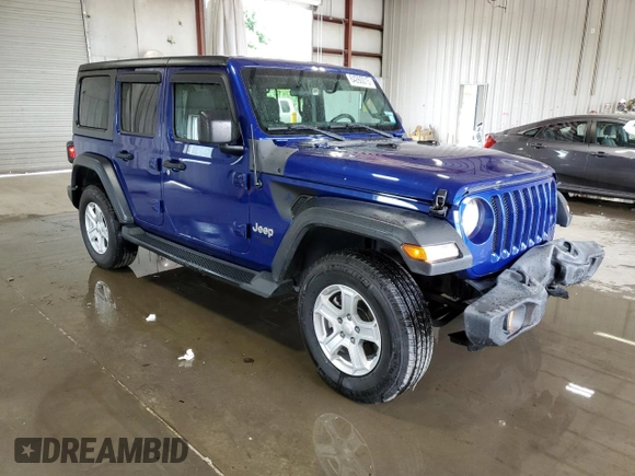 2018 Jeep Wrangler Unlimited Sport S with VIN 1C4HJXDN9JW187039, listed as a Copart auction lot 64260015 with 40,361 mi miles and Salvage title. Bid and sale history available at DreamBid. Image 4.