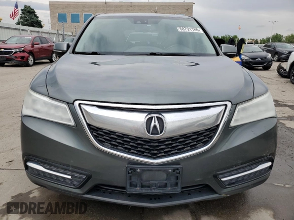 2014 Acura MDX Technology with VIN 5FRYD4H48EB027573, listed as a Copart auction lot 58791185 with 172,694 mi miles and Salvage title. Bid and sale history available at DreamBid. Image 5.