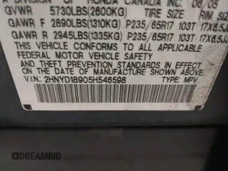 2005 Acura MDX Touring with VIN 2HNYD18905H546598, listed as a IAAI auction lot 41640329 with 271,101 mi miles. Bid and sale history available at carsss.com. Image 9.
