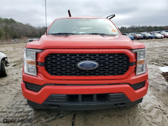 2022 Ford F-150 XL with VIN 1FTEW1EP7NKD35025, listed as a Copart auction lot 84569744 with 75,695 mi miles and Salvage Title. Bid and sale history available at carsss.com. Image 5.