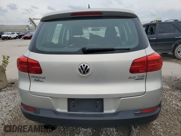 2014 Volkswagen Tiguan S z VIN WVGBV3AX8EW594957, wystawiony jako Copart lot #54565655 z przebiegiem 81 569 mil mil oraz Szkoda całkowita • Salvage title. Historia ofert i sprzedaży dostępna na DreamBid. Obrazek 6.
