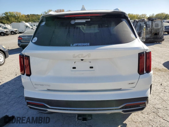 2023 Kia Sorento SX Prestige with VIN KNDRMDLH9P5205172, listed as a Copart auction lot 76367494 with 17,821 mi miles and Salvage title. Bid and sale history available at DreamBid. Image 6.