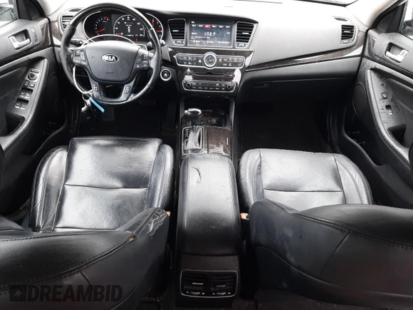 2015 Kia Cadenza Premium with VIN KNALN4D78F5179698, listed as a Copart auction lot 72376684 with 100,944 mi miles and Salvage Title. Bid and sale history available at carsss.com. Image 8.