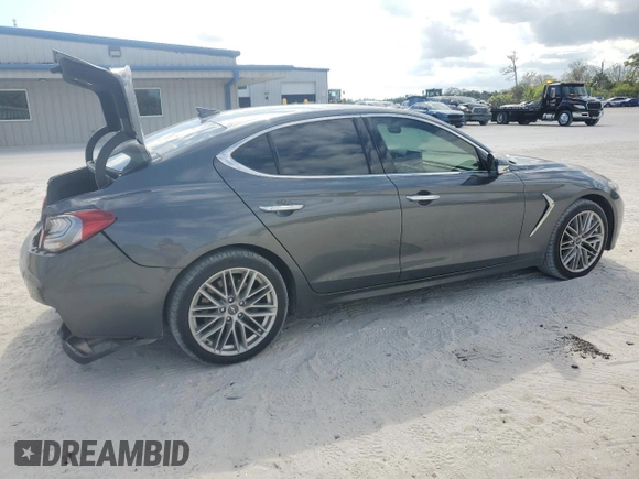 2020 Genesis G70 2.0T with VIN KMTG64LA4LU056255, listed as a Copart auction lot 49389505 with 71,720 mi miles and Non repairable. Bid and sale history available at DreamBid. Image 3.