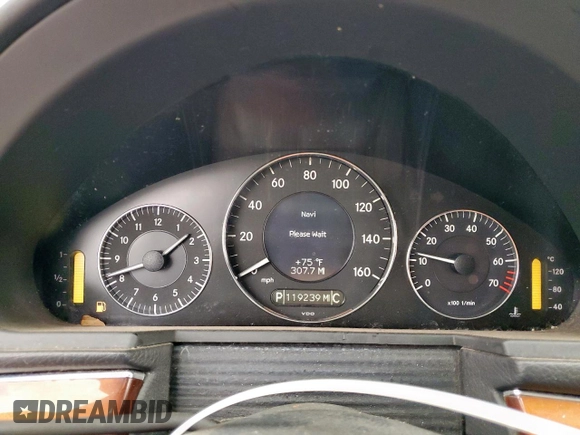 2005 Mercedes-Benz E 5.0L with VIN WDBUF70J85A668355, listed as a Copart auction lot 51750505 with 119,239 mi miles and Salvage Title. Bid and sale history available at carsss.com. Image 9.