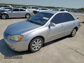 2006 Kia Spectra EX with VIN KNAFE121865306296, listed as a Copart auction lot 52134875 with 126,316 mi miles and Salvage Title. Bid and sale history available at carsss.com. Image 1.