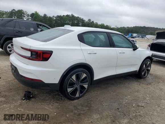 2023 Polestar 2 with VIN YSMED3KAXPL143584, listed as a Copart auction lot 54398925 with 43,789 mi miles and Clean Title. Bid and sale history available at DreamBid. Image 3.