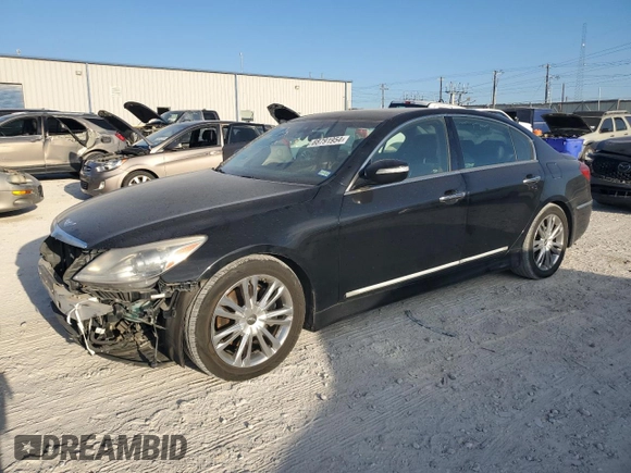 2013 Hyundai Genesis 3.8L with VIN KMHGC4DD2DU235018, listed as a Copart auction lot 68791954 with 171,739 mi miles and Salvage Title. Bid and sale history available at carsss.com. Image 1.
