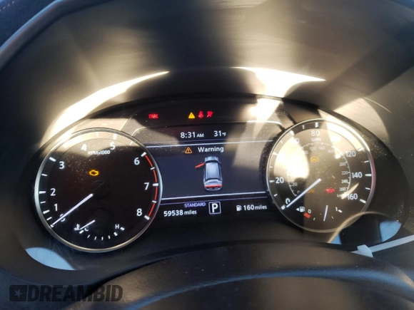 2019 Infiniti QX50 LUXE with VIN 3PCAJ5M37KF103066, listed as a Copart auction lot 71511262 with 59,538 mi miles. Bid and sale history available at carsss.com. Image 9.
