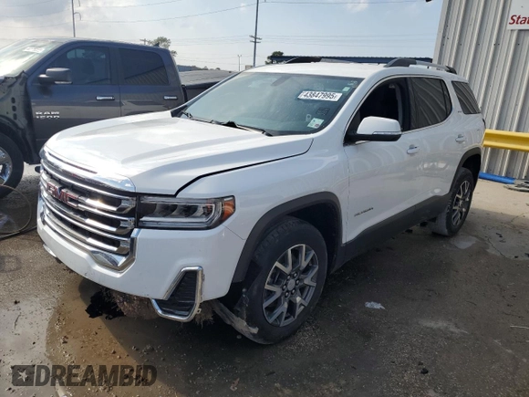 2021 GMC Acadia SLE with VIN 1GKKNKLA1MZ132040, listed as a Copart auction lot 43847995 with 91,777 mi miles and Salvage Title. Bid and sale history available at DreamBid. Image 1.