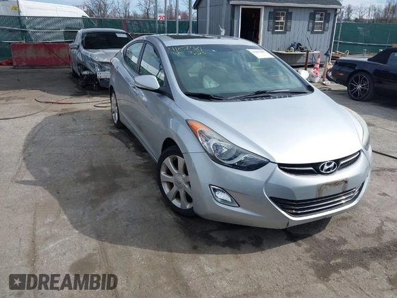 2013 Hyundai Elantra Limited with VIN 5NPDH4AE2DH191473, listed as a IAAI auction lot 41856481 with 54,705 mi miles and . Bid and sale history available at DreamBid. Image 1.