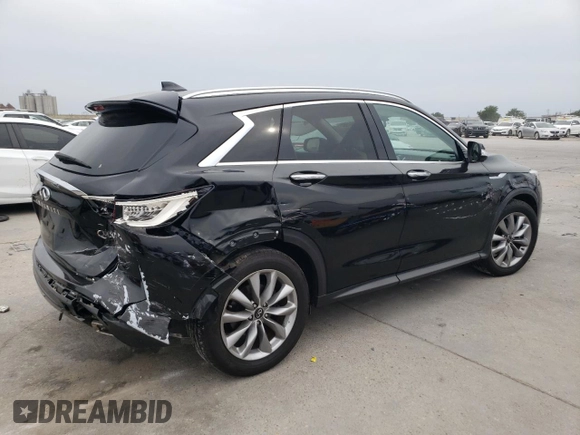 2020 Infiniti QX50 Luxe with VIN 3PCAJ5M14LF102151, listed as a Copart auction lot 57904965 with 52,116 mi miles and Salvage title. Bid and sale history available at DreamBid. Image 3.