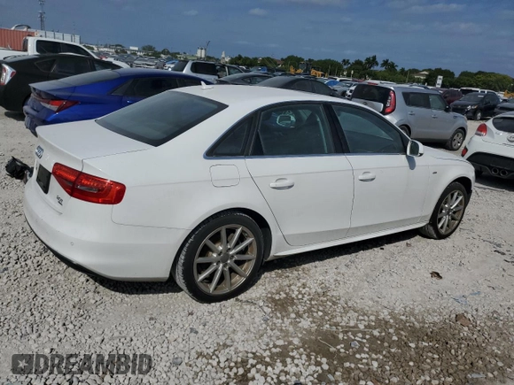 2014 Audi A4 Premium Plus with VIN WAUFFAFL6EN018400, listed as a Copart auction lot 76251094 with 104,113 mi miles and Salvage Title. Bid and sale history available at carsss.com. Image 3.