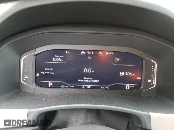 2021 Volkswagen Atlas SEL Premium R-Line with VIN 1V2FR2CA1MC537446, listed as a Copart auction lot 42695215 with 53,537 mi miles and Non repairable. Bid and sale history available at DreamBid. Image 9.
